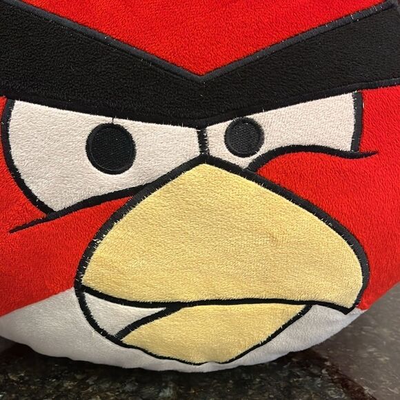 Red Angry Birds plush pillow. Size 18” - Picture 2 of 6